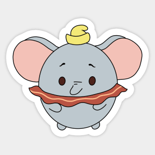 Dumbo ball cartoon character Sticker